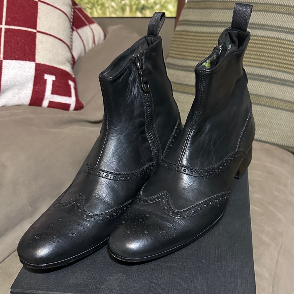Paul Smith Dark Leather Ankle Boots